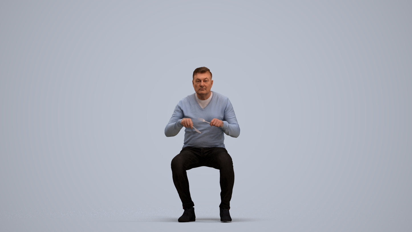 photogrammetry 3D man casual business, realistic human model archviz FBX, standing pose render