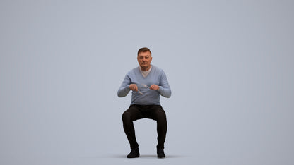 photogrammetry 3D man casual business, realistic human model archviz FBX, standing pose render