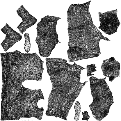 3D human model man casual standing, photogrammetry scanned person for archviz, wireframe top-down view