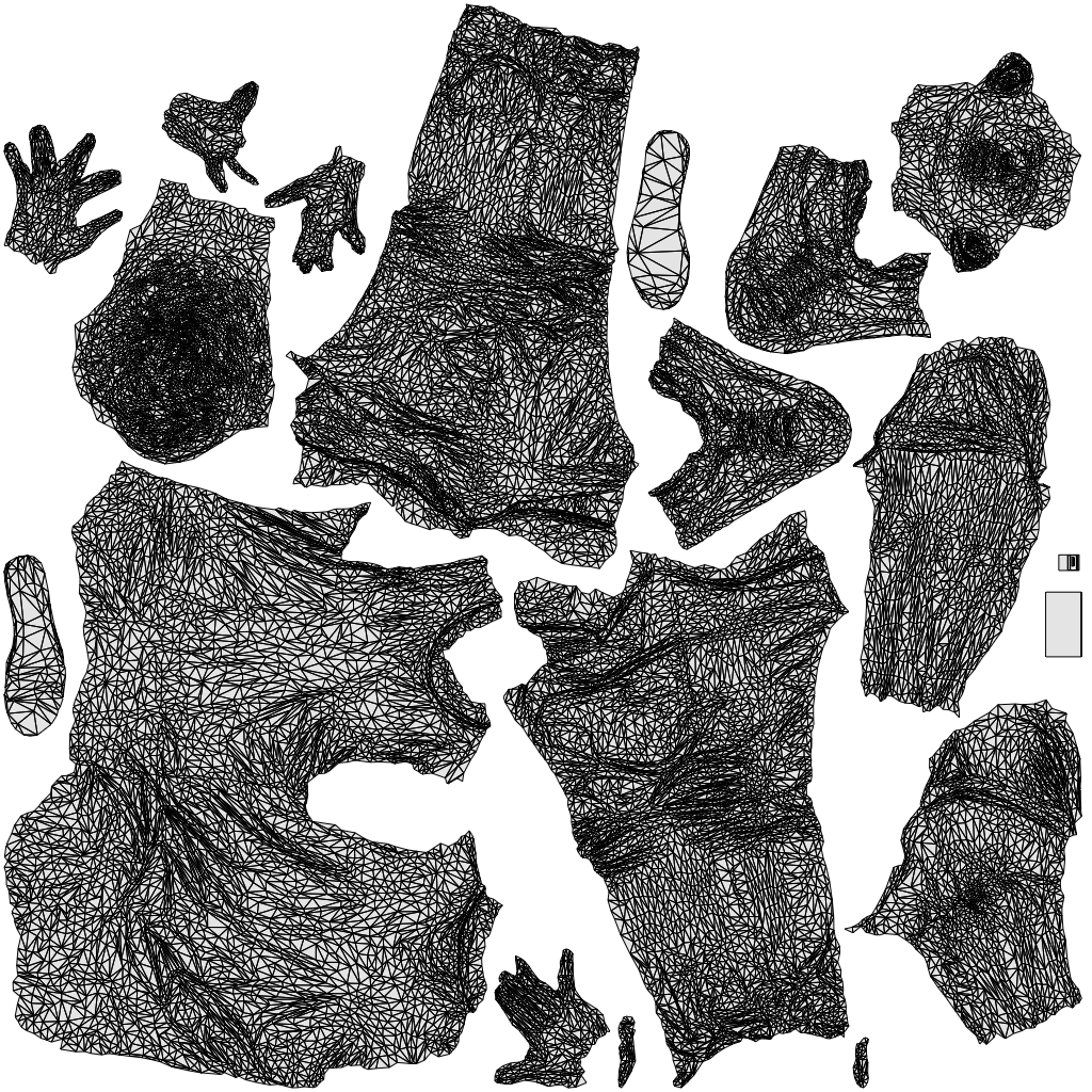 scanned 3D man casual walking, photogrammetry people for Enscape and V-Ray, wireframe top-down view