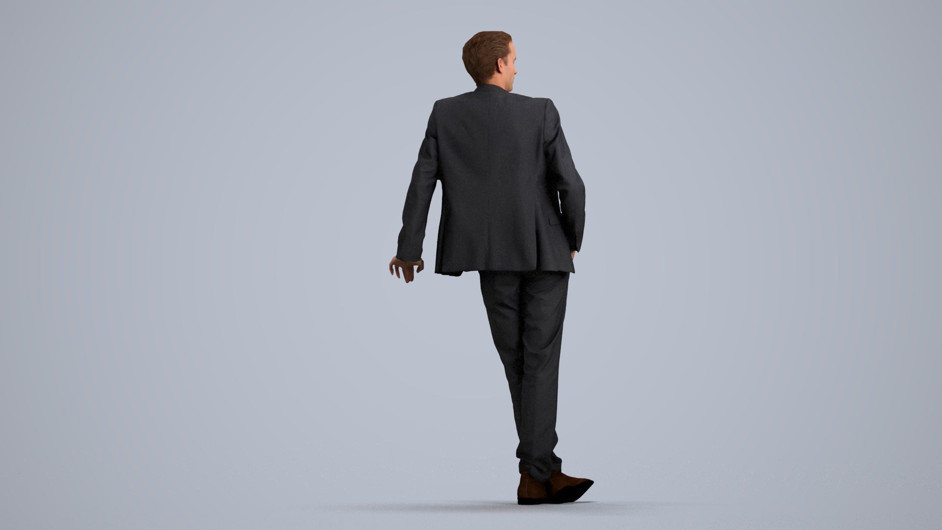 3D scanned man business, photorealistic archviz people for Enscape and SketchUp, front view render