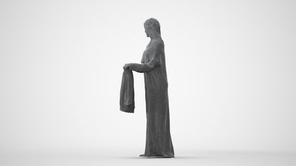 scanned 3D woman standing, photogrammetry people for Enscape and V-Ray, square thumbnail