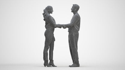 realistic 3D woman business, scanned archviz people for Blender and 3ds Max, three-quarter front view render