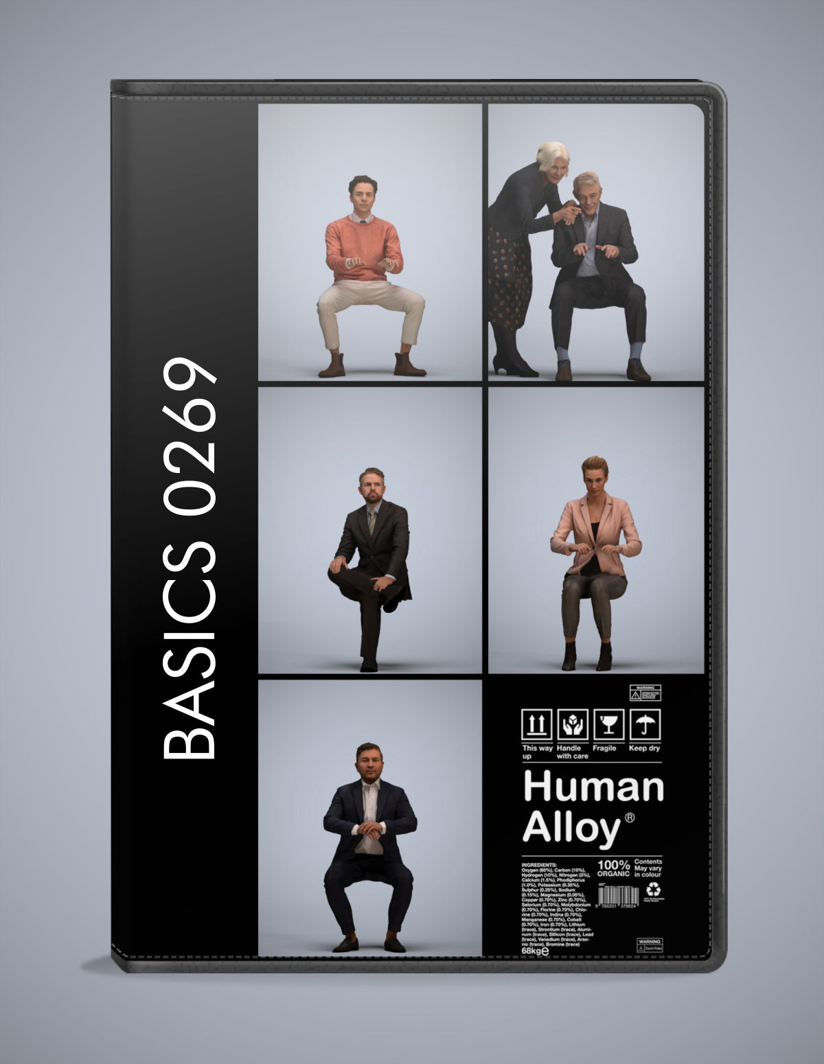 photogrammetry 3D people business collection, 5 realistic human models archviz FBX