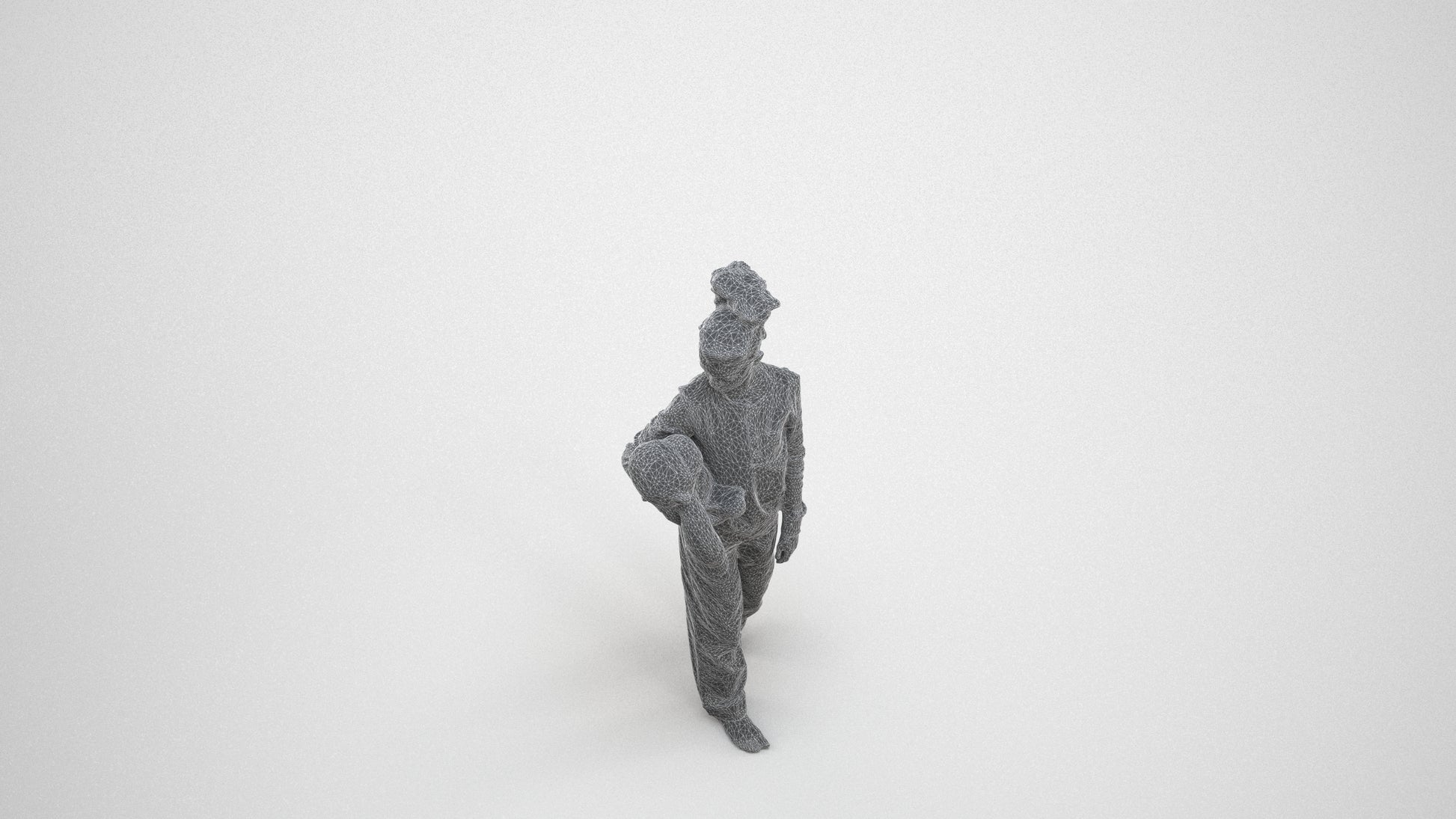 realistic 3D people girl kids, render-ready for V-Ray and Corona, FBX OBJ, wireframe three-quarter view