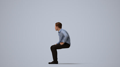 3D scanned boy kids, photorealistic archviz people for Enscape and SketchUp, three-quarter view render