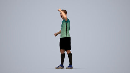realistic 3D human boy sport, archviz people FBX OBJ for Blender, top-down view render