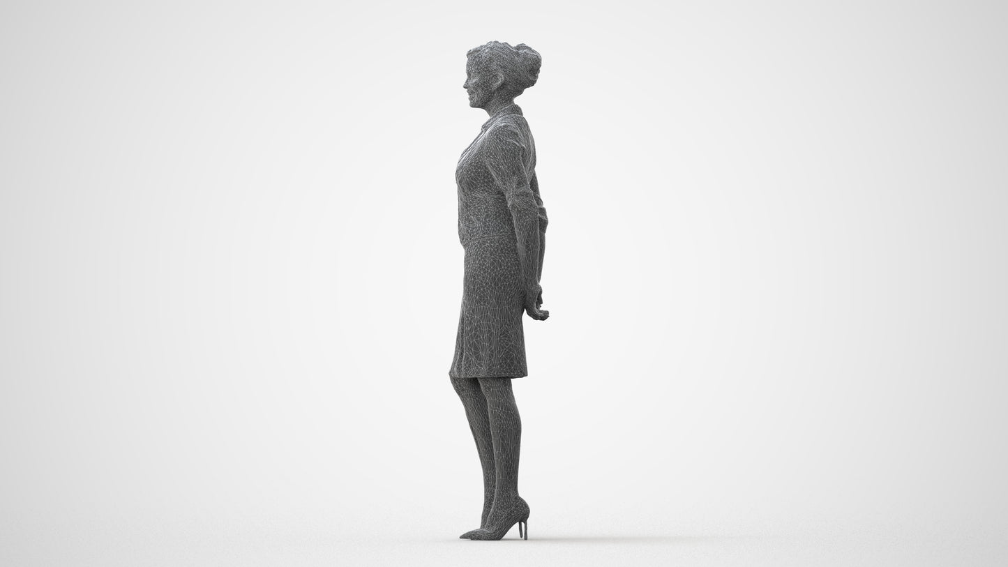 realistic 3D people woman hospitality, render-ready for V-Ray and Corona, FBX OBJ, square thumbnail