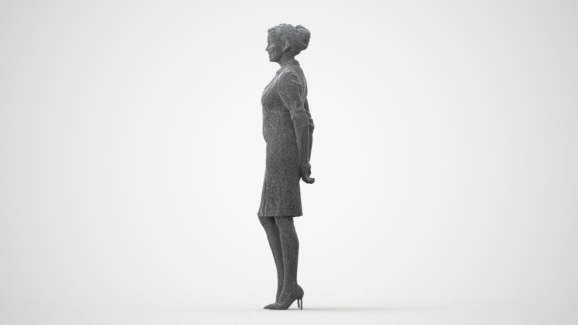 realistic 3D people woman hospitality, render-ready for V-Ray and Corona, FBX OBJ, square thumbnail