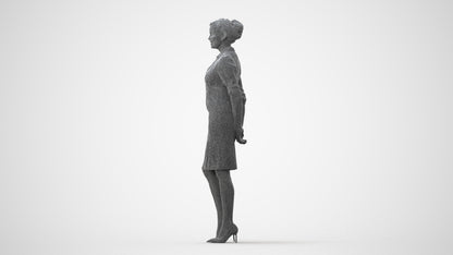 realistic 3D people woman hospitality, render-ready for V-Ray and Corona, FBX OBJ, square thumbnail