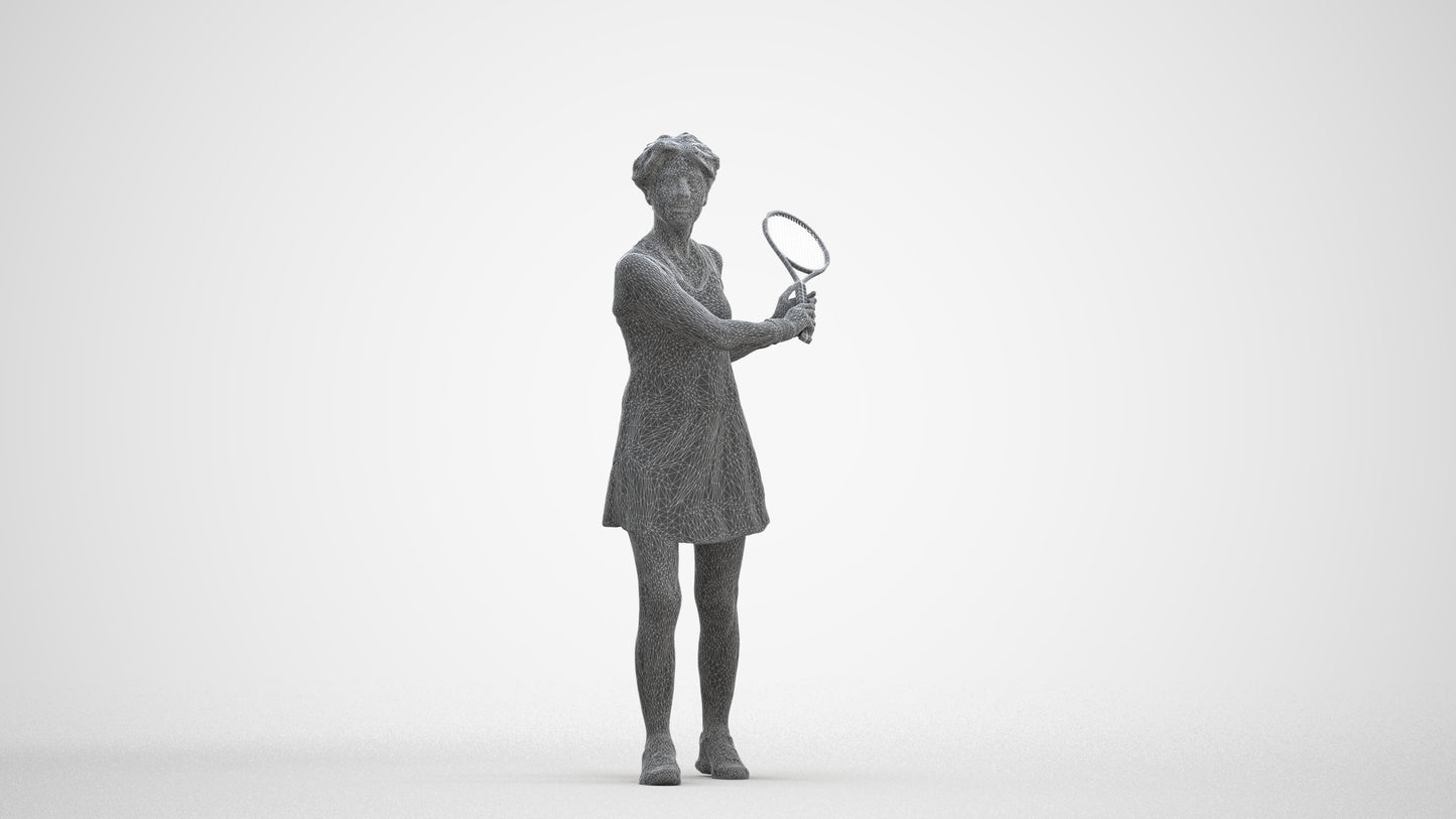 3D scanned woman sport, photorealistic archviz people for Enscape and SketchUp, three-quarter front view render