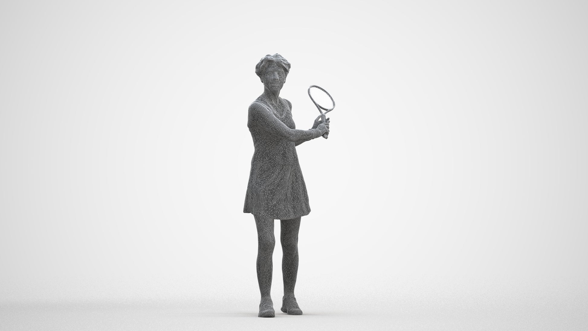 3D scanned woman sport, photorealistic archviz people for Enscape and SketchUp, three-quarter front view render