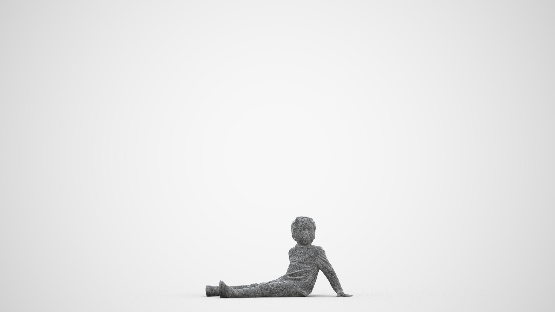 realistic 3D boy casual kids, scanned archviz people for Blender and 3ds Max, three-quarter front view render