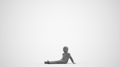realistic 3D boy casual kids, scanned archviz people for Blender and 3ds Max, three-quarter front view render