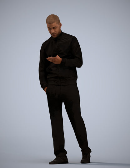 3D people model man walking, scanned human for 3ds Max rendering