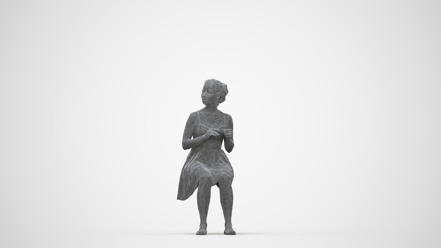 photogrammetry 3D woman formal formalaffairs, realistic human model archviz FBX, wireframe back view