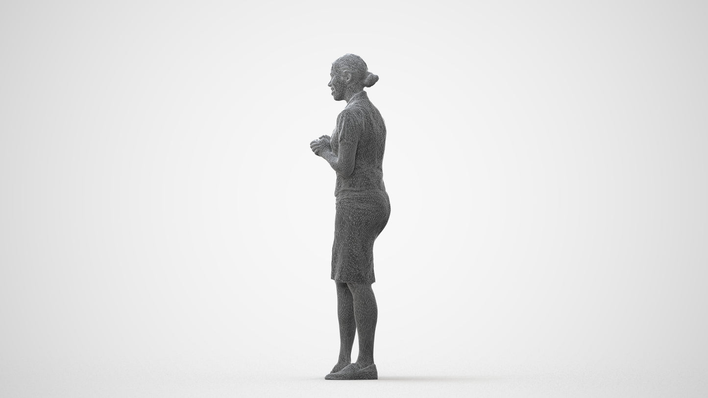 realistic 3D people woman hospitality, render-ready for V-Ray and Corona, FBX OBJ, square thumbnail