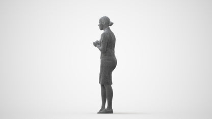 realistic 3D people woman hospitality, render-ready for V-Ray and Corona, FBX OBJ, square thumbnail