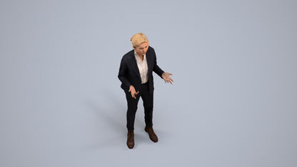 3D scanned woman business, photorealistic archviz people for Enscape and SketchUp, back view render