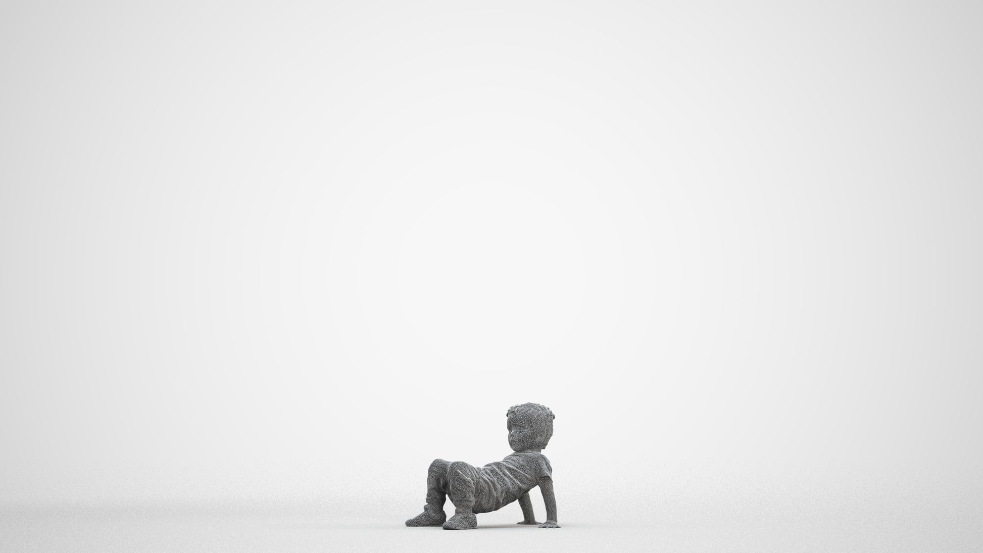 realistic 3D human boy casual kids, archviz people FBX OBJ for Blender, three-quarter front view render