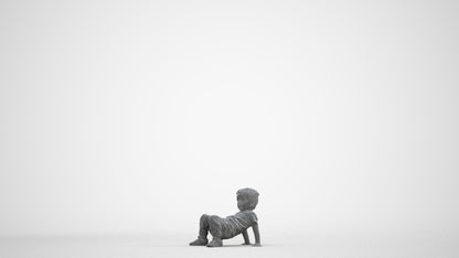realistic 3D human boy casual kids, archviz people FBX OBJ for Blender, three-quarter front view render