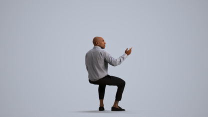 photogrammetry 3D man business, realistic human model archviz FBX, front view render