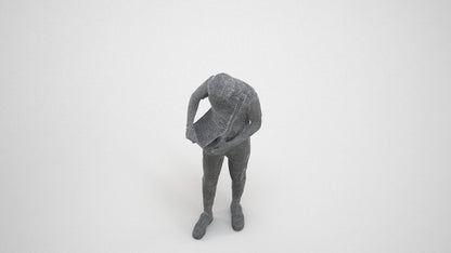 realistic 3D human boy casual kids, archviz people FBX OBJ for Blender, wireframe three-quarter view