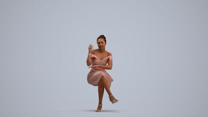 3D people model woman formal formalaffairs, scanned human for 3ds Max rendering, standing pose render