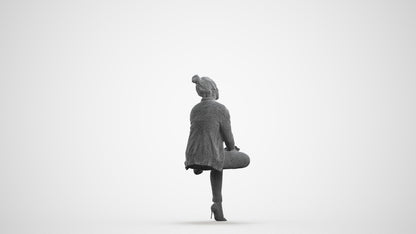 realistic 3D people woman business sitting, render-ready for V-Ray and Corona, FBX OBJ, wireframe front view