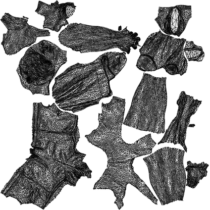realistic 3D people man sport, render-ready for V-Ray and Corona, FBX OBJ, wireframe top-down view
