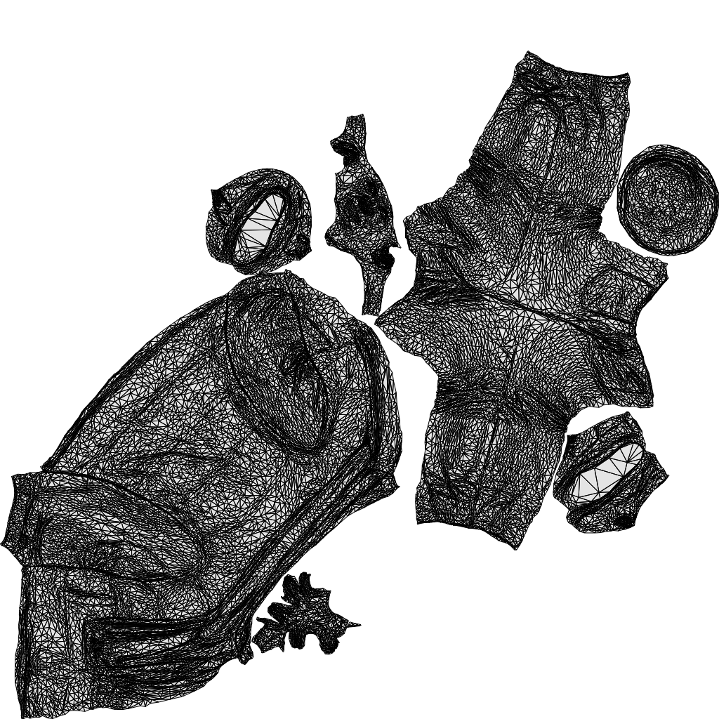 3D scanned man standing casual, photorealistic archviz people for Enscape and SketchUp, wireframe top-down view