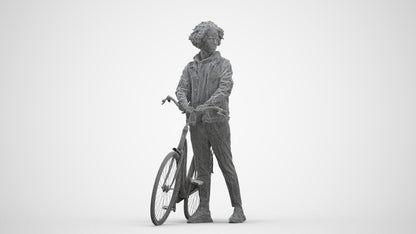 photogrammetry 3D man casual shopping, realistic human model archviz FBX, three-quarter front view render