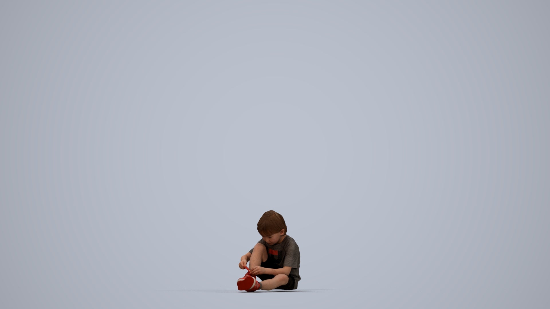 realistic 3D people boy casual kids, render-ready for V-Ray and Corona, FBX OBJ, top-down view render