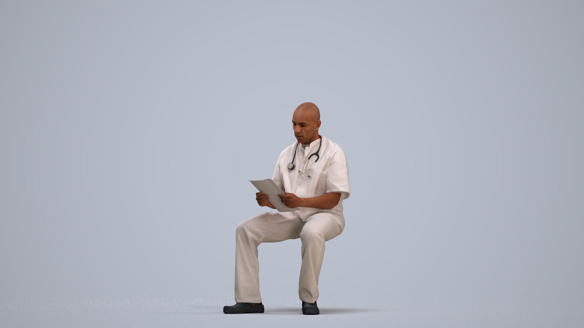 photogrammetry 3D man medical, realistic human model archviz FBX, standing pose render