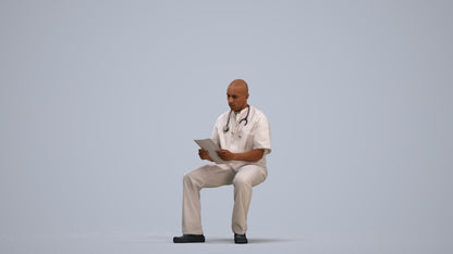 photogrammetry 3D man medical, realistic human model archviz FBX, standing pose render