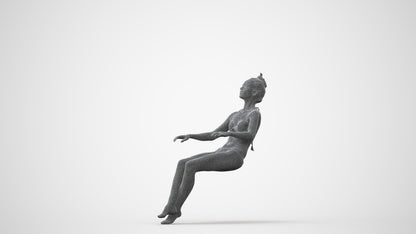 realistic 3D woman pool, scanned archviz people for Blender and 3ds Max, square thumbnail