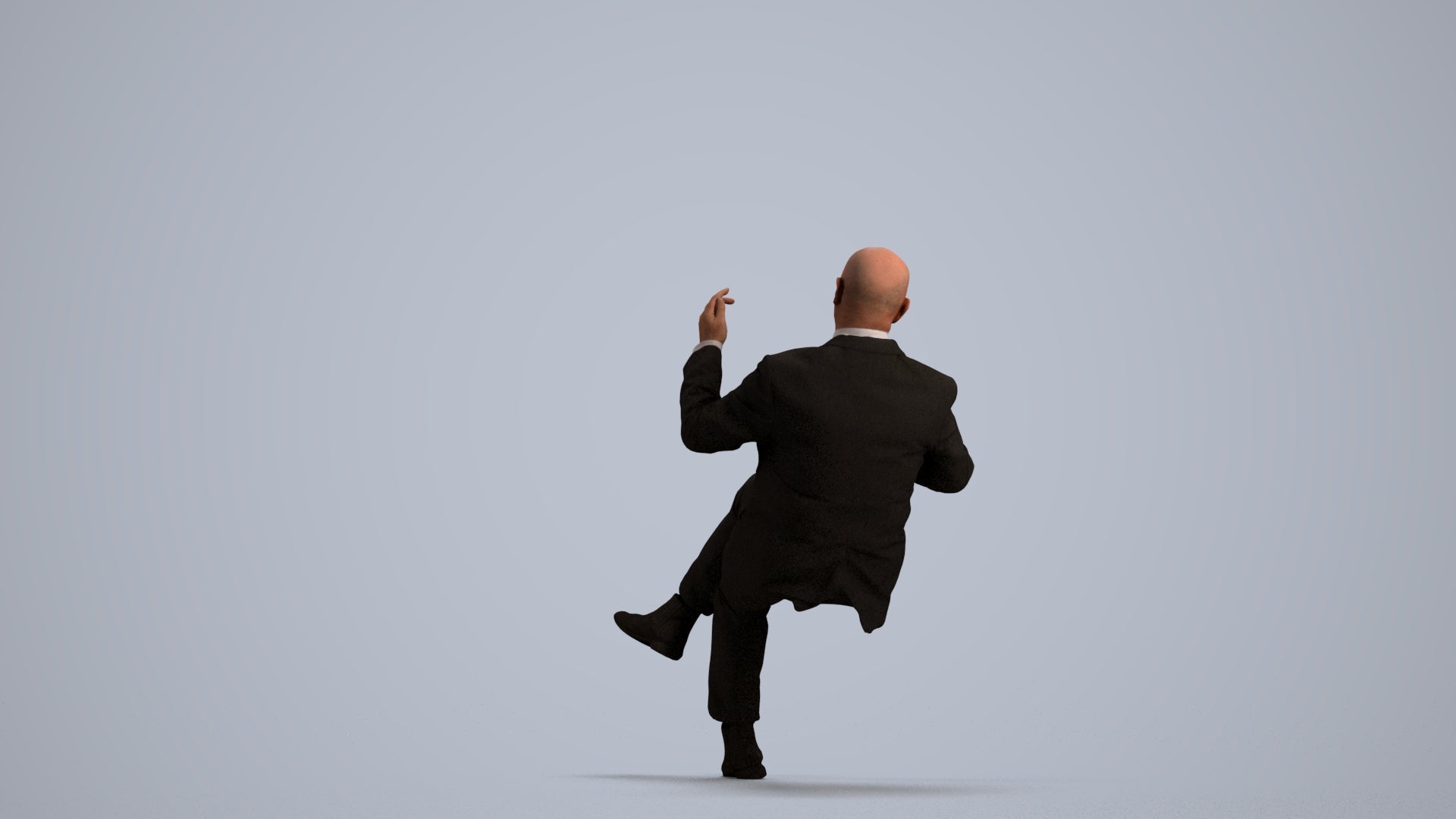 realistic 3D people senior man business, render-ready for V-Ray and Corona, FBX OBJ, front view render