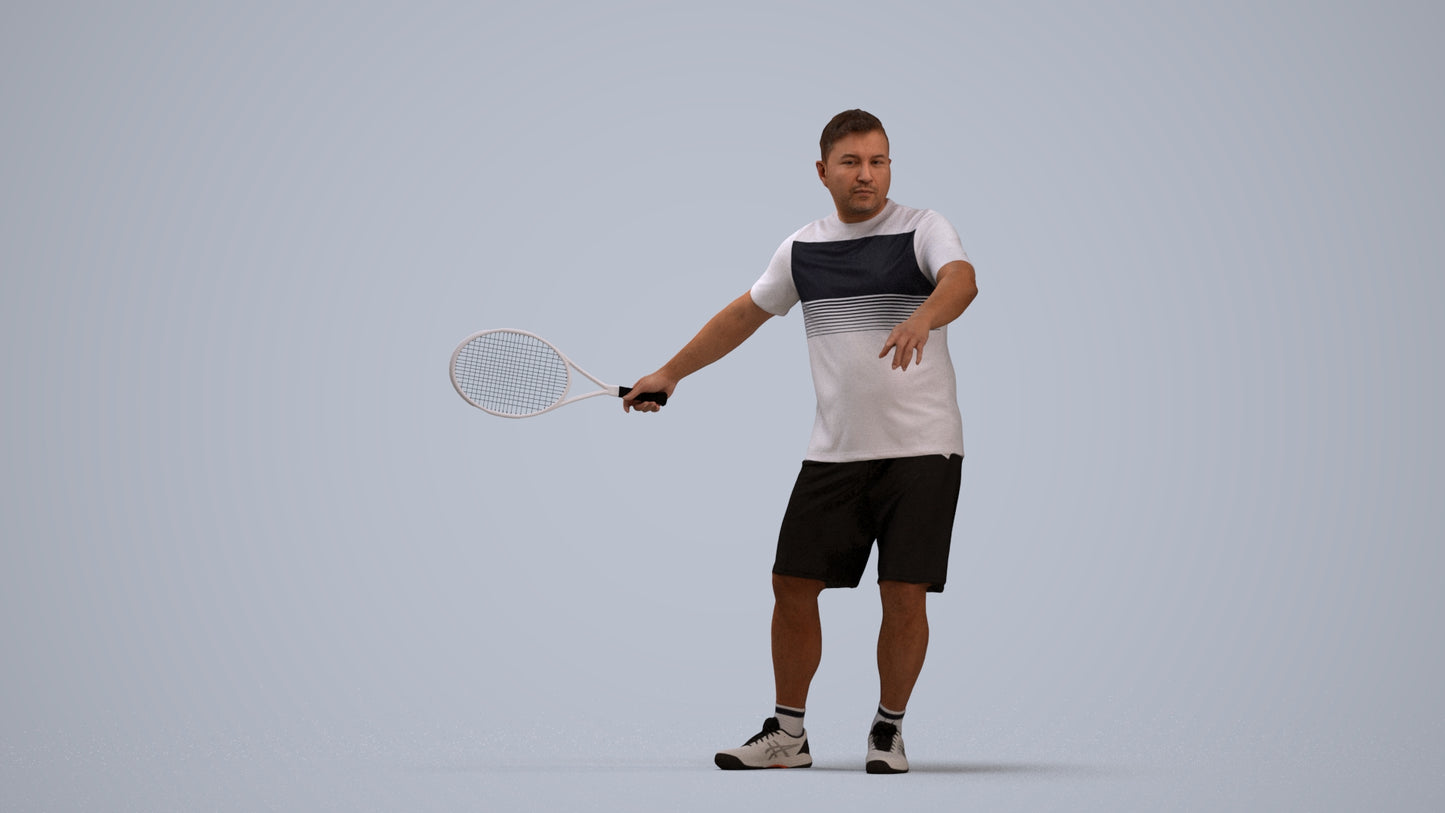 photogrammetry 3D man sport, realistic human model archviz FBX, standing pose render