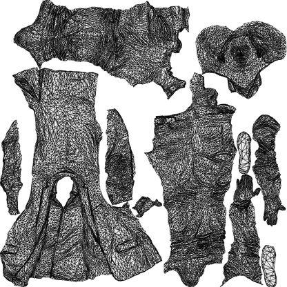 photogrammetry 3D man business, realistic human model archviz FBX, wireframe top-down view