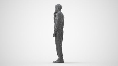 realistic 3D people man casual standing, render-ready for V-Ray and Corona, FBX OBJ, square thumbnail