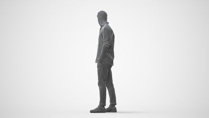 realistic 3D people man casual standing, render-ready for V-Ray and Corona, FBX OBJ, square thumbnail