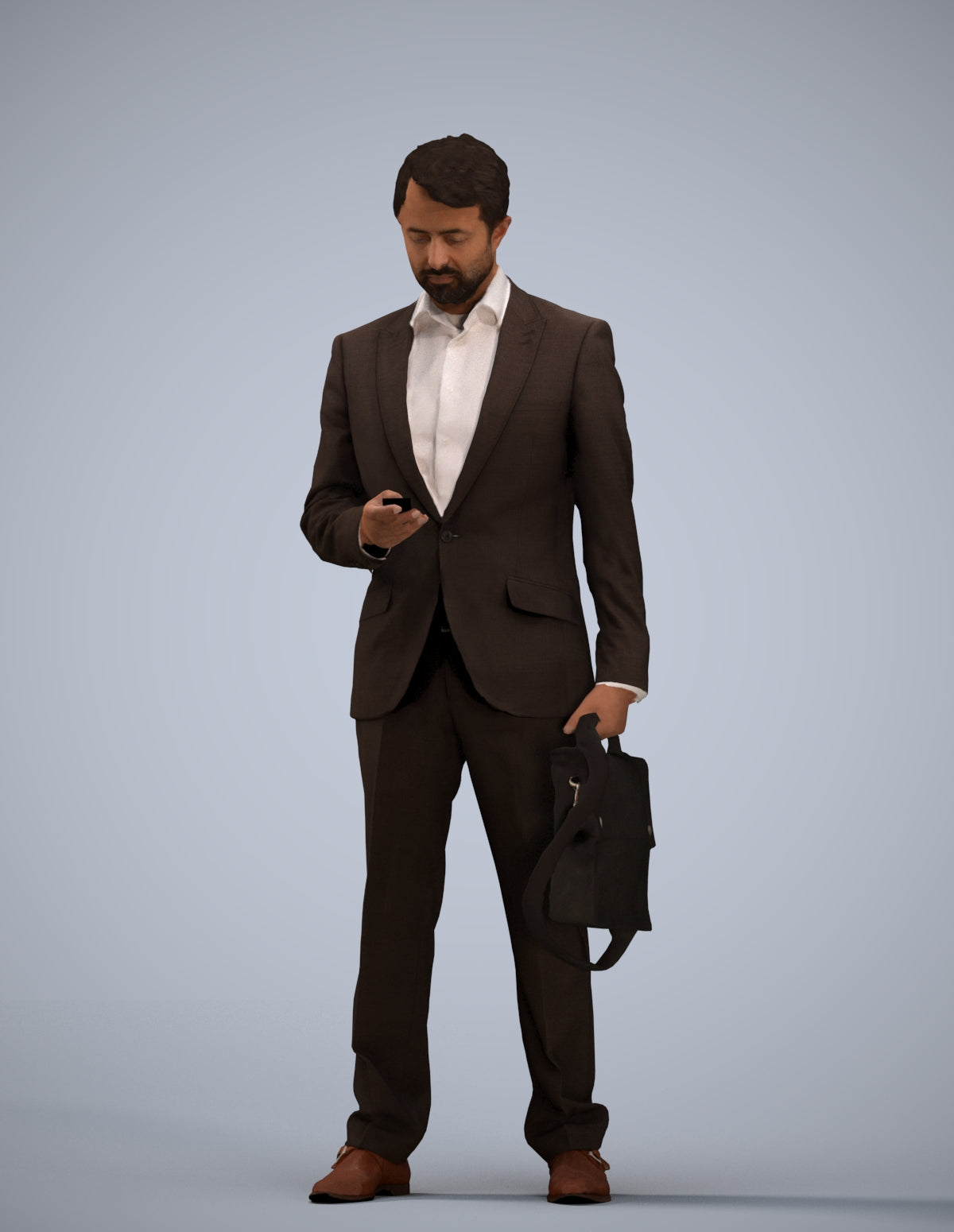 3D people model man business, scanned human for 3ds Max rendering