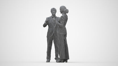 realistic 3D man business shopping, scanned archviz people for Blender and 3ds Max, wireframe back view