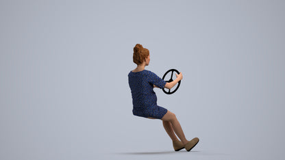 3D scanned boy driving casual, photorealistic archviz people for Enscape and SketchUp, front view render