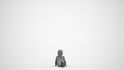 photogrammetry 3D boy casual kids, realistic human model archviz FBX, three-quarter front view render
