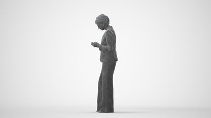 realistic 3D woman business, scanned archviz people for Blender and 3ds Max, square thumbnail