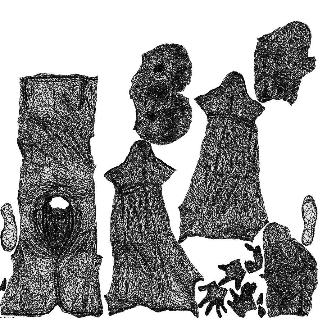 3D scanned man business, photorealistic archviz people for Enscape and SketchUp, wireframe top-down view