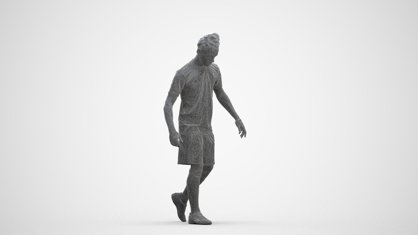 realistic 3D people man sport, render-ready for V-Ray and Corona, FBX OBJ, three-quarter front view render