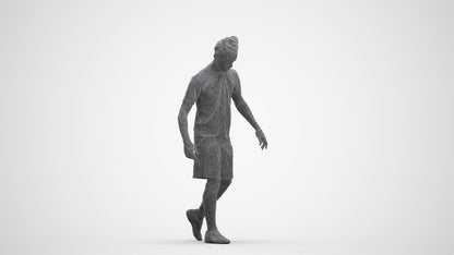 realistic 3D people man sport, render-ready for V-Ray and Corona, FBX OBJ, three-quarter front view render