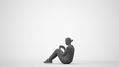 photogrammetry 3D woman casual business, realistic human model archviz FBX, square thumbnail